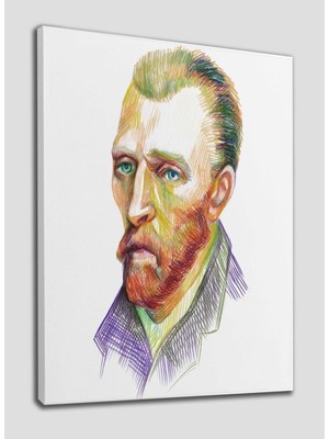 Vincent Van Gogh Dekoratif Hd Dijital Baskı Dikey Kanvas Tablo 1206 Oturma Odası Işyeri Dekor