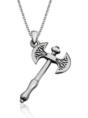 Gumush Gümüş Balta Erkek Kolye