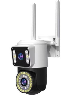 Mena Rise 4mp Yoosee Çift Lens Ip Kamera - Wıfı Açık Otomatik Izleme, Su Geçirmez Kablosuz Güvenlik Ev Kamerası, Renkli Gece Görüş ( Lisinya )