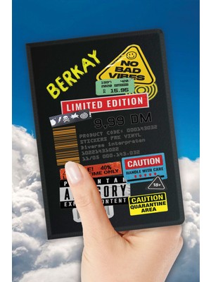 Nurdic Isim Yazılı Pasaport Kılıfı Desenli Pasaport Kabı Kişiye Özel - Mixsticker