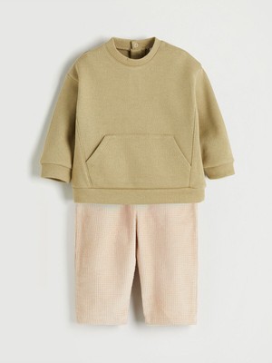 LC Waikiki Peak Yeni Sezon Bisiklet Yaka Erkek Bebek Sweatshirt ve Pantolon 2'LI_8684687932582