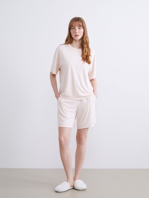 LC Waikiki Artı Yeni Sezon Beli Lastikli Kadın Şort Pijama ALTI_8684690452466