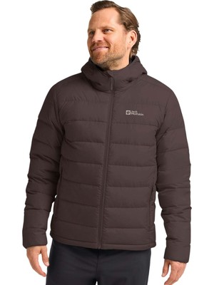 Jack Wolfskin Ather Down Hoody M Rds Erkek Kahverengi Outdoor Ceketi