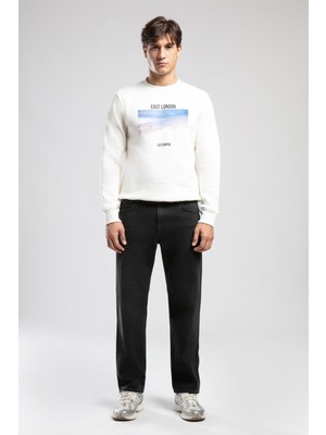 Lee Cooper Ricky Yüksek Bel Düz Kesim Düz Paça Siyah Erkek Jean Pantolon