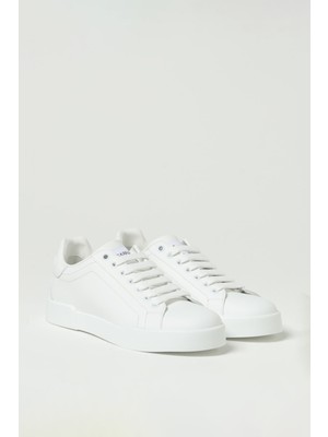 Kadın Minimalist Deri Sneakers - Beyaz