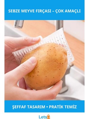 Letsii Çok Amaçlı Sebze ve Meyve Temizleme Patates Soyma Fırçası