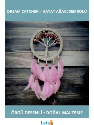 Letsii Rüya Kovan Hayat Ağacı Dream Catcher 57CM