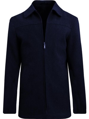 Uki Lacivert Kaşe Mont