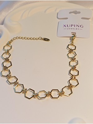 Geometrik Desenli Xuping Jewelry 14 K Kaplama Bileklik