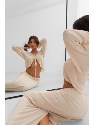 Nnstartshopping  Düşük Bel Maxi Boy Etek