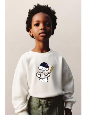 Monila Erkek Çocuk Baskılı 3 Iplik Kumaş Pamuklu Sweatshirt
