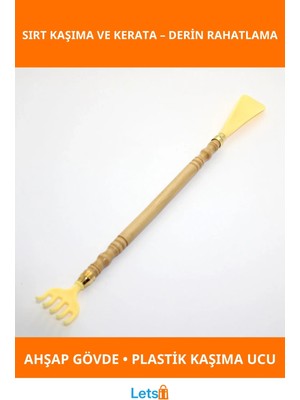 Letsii Ahşap Sırt Kaşıma ve Kerata Ergonomik Tasarım