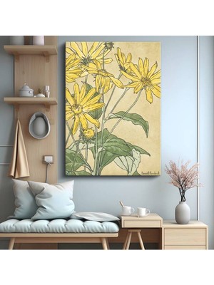 Hannah B. Overbeek Sarı Papatya Çiçekleri Kanvas Tablo Duvar Tablosu Dekoratif Ressam Tablosu