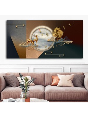 Dev Boyut Aydaki Yaşam Hd Baskı Kanvas Tablo Hd Dijital Baskı Yatay Panoramik Kanvas Tablo