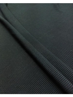 Kumaş Parça Siyah Renkte Kaşkorse Jarse (En 110 cm x Boy 300 Cm)