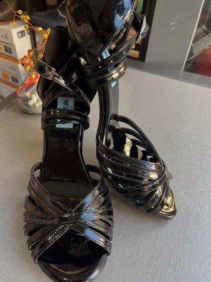 Bitangosu 7,5 cm 11 Pont Çok Bantlı Model Tango, Dans ve Salon Ayakkabısı