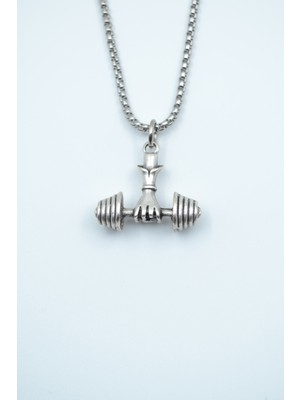 IDR Halter - Dambıl Gümüş Kaplama Örme Zincir Kolye