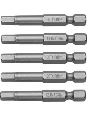 TUĞRA HIRDAVAT Ceta Form CB/1925 Çelik Bits Alyan Uç Seti 2.5mm x 50MM  5'li Paket