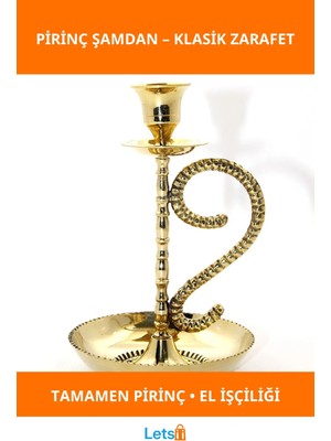 Letsii Şık ve Modern Pirinç Tekli Şamdan