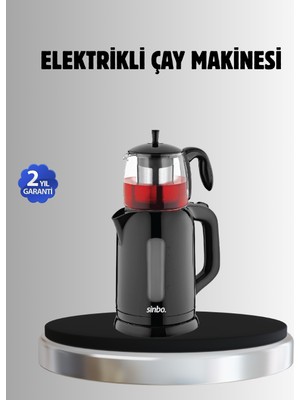 Astraltech Sinbo Stm 5840 Elektrikli Çay Makinesi 1800W Cam Demlik ve Sıcak Tutma Özellikli