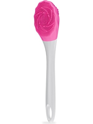 House Pratik HP87 Şarjlı Silikon Duş Fırçası 3 Mod Titreşimli Vücut Temizleme Fırçası Pembe