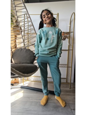 Şimo Butik Erkek Kız Çocuk Alt Üst Takım Unisex Uzun Kollu Eşofman Rahat Spor Şık Modern Tasarım Ribnalı