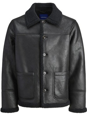 Jack & Jones Cambrıdge Rancher Erkek Ceket Siyah Renk Polyester Malzeme ile Regular Kalıp 12282946