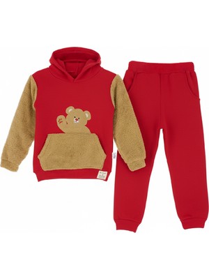 Modanino Erkek Çocuk Welsoft Kumaş 2'li Takım (Kapüşonlu Sweat+Polar Alt) 12377