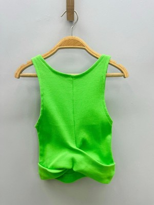 Cuties Kız Çocuk Bel Detaylı Askılı Crop 3264 Yeşil