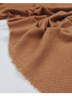 Kumaş Parça Turuncu Kahve Arası Renkte Örme Kumaş En: 140 cm