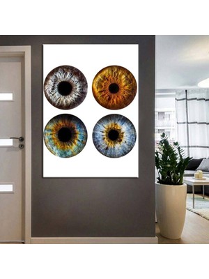 Göz Hastanesi, Göz Sağlığı Merkezi Tabloları 2 Hd Dijital Baskı Dikey Kanvas Tablo 52
