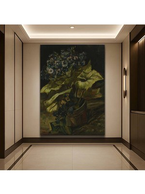 GülsenArt Vincent Van Gogh Saksı Çiçekleri Ev Dekorasyonu Kanvas Tablo Duvar Tablosu Dekoratif Ressam Tablosu
