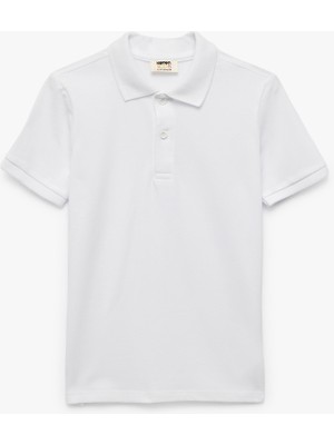 Koton Pamuklu Düğmeli Kısa Kollu Basic Polo Yaka Tişört