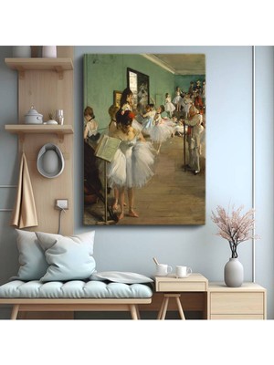 GülsenArt Edgar Degas Dans Dersi Bale Sanatı Kanvas Tablo Duvar Tablosu Dekoratif Ressam Tablosu