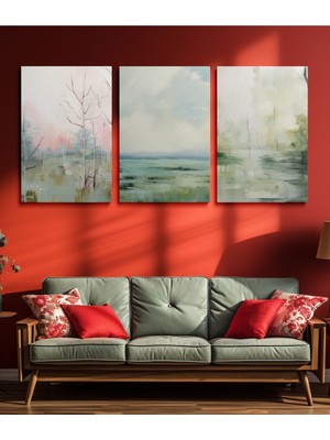 3'lü Set Kanvas Duvar Tablosu Canvas Hd Dijital Baskı Dikey Tablo Boho Klasik Modern Eu 220