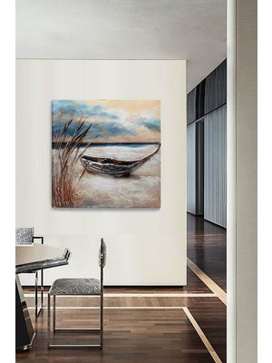 GülsenArt Sandal Hd Baskı Kanvas Tablo Hd Dijital Baskı Kare Kanvas Tablo Oturma Odası Dekoru