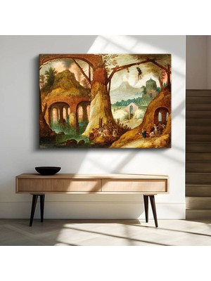 Jan Brueghel Fantastik Manzara Harabe Sanatı Kanvas Tablo Duvar Tablosu Dekoratif Ressam Tablosu