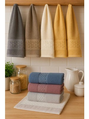 Mira Home 6 Parça Mutfak Havlusu Seti &AMP;#37;100 Pamuklu Tendy