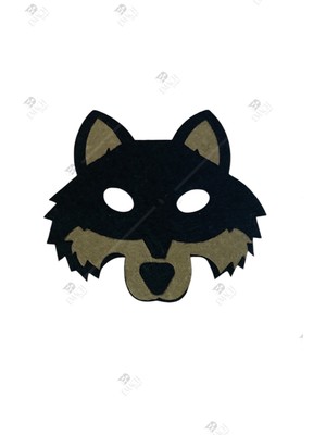 Emach Dizayn Kurt Temalı Kaliteli Keçe Hayvan Figürlü Maske