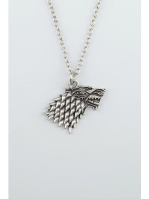 IDR Game Of Thrones Kurt Gümüş Kaplama Düz Zincir Kolye
