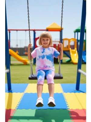 FRM Kız Çocuk Pamuklu Batik Örme T Shirt ve Tayt Seti Kaliteli Şık Rahat  Günlük