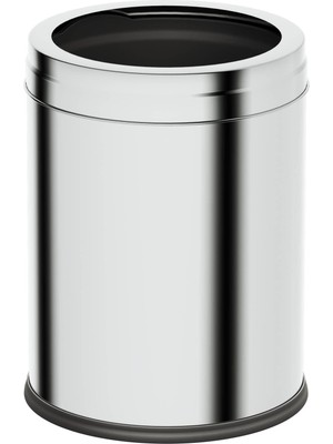 Aqua Bagno Basic Çöp Kovası – Çemberli Tip 3 L, Parlak Krom Paslanmaz