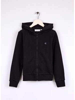Calvin Klein Düz Kız Çocuk Siyah Sweatshırt IU0IU00707BEH
