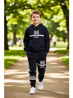 PayBuy Genç Erkek Slogan Detaylı Örme Eşofman Takımı Kaliteli Şık Rahat  Günlük