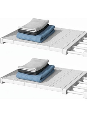 Microcase Uzunluk Ayarlamalı Dolap Içi Raf 35X30-45 cm 2 Adet AL5350