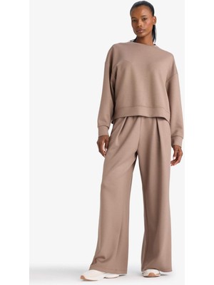 DeFacto Wide Leg Geniş Paça Standart Boy Modal Eşofman Altı F8429AX25AU