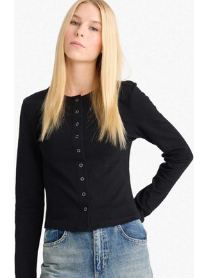 DeFacto Fitted Bisiklet Yaka Ribana Hırka G2806AX25AU