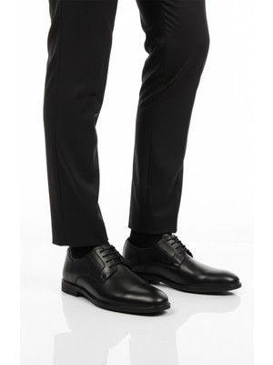 Aspor Siyah Hakiki Deri Erkek Klasik Ayakkabı