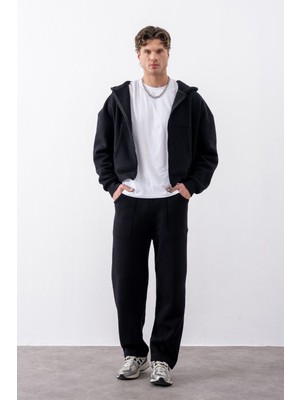 Gothamvibes Erkek Baggy Chill Siyah Eşofman Altı