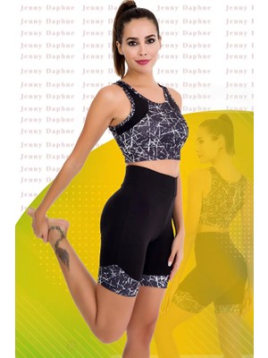 Nightlove Lady Sporcu Fitness Şort Tayt Büstiyer Takım